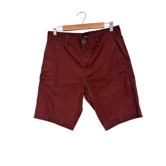 RVCA The Week-end Chino Short Burgundy Men’s Size 32 - Picture 1 of 6
